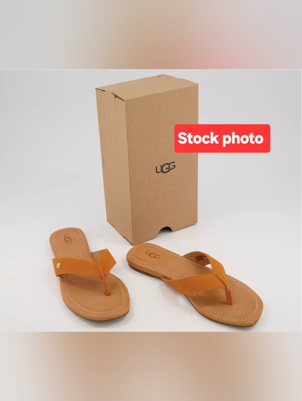 UGG Women's Tuolumne Flip Flops In California Poppy Suede.